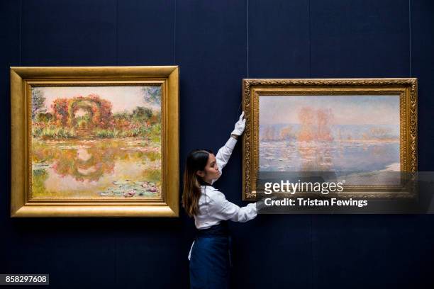 Claude Monet's Les Arceaux de roses, Giverny and Les Glacons, Bennecourt go on view as part of Sotheby's Contemporary Impressionist New York TRAVEX...