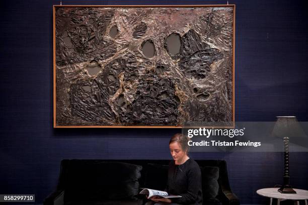 Alberto Burri's Nero Plastica L.A. Goes on view as part of Sotheby's Contemporary Impressionist New York TRAVEX highlights preview at Sotheby's on...