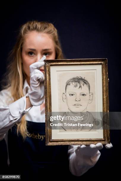 Lucian Freud's Boy on the Stairs goes on view as part of Sotheby's Contemporary Impressionist New York TRAVEX highlights preview at Sotheby's on...