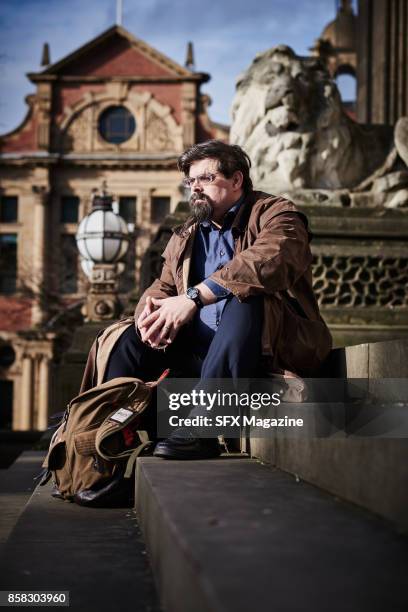 Portrait of British fantasy and science fiction author Adrian Tchaikovsky, photographed at Leeds Town Hall on February 3, 2017.