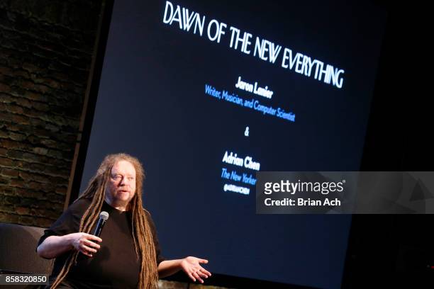 Computer Scientist Jaron Lanier speak onstage during the 2017 New Yorker TechFest at Cedar Lake on October 6, 2017 in New York City.
