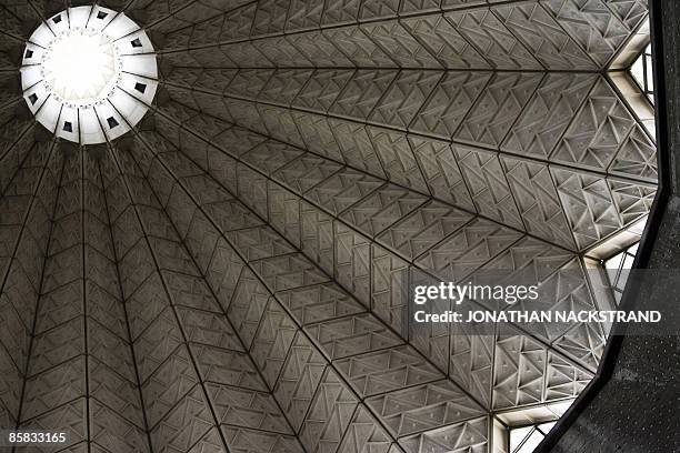 Picture taken inside the Church of the Annunciation shows the skullcap of the Church, believed to stand at the site of Mary's house where angel...