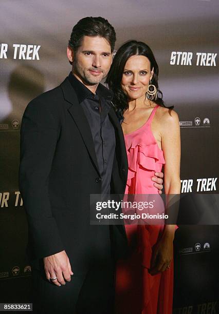 Actors Eric Bana and Rebecca Gleeson arrive for the World Premiere of JJ Abram's 'Star Trek' at the Sydney Opera House on April 7, 2009 in Sydney,...