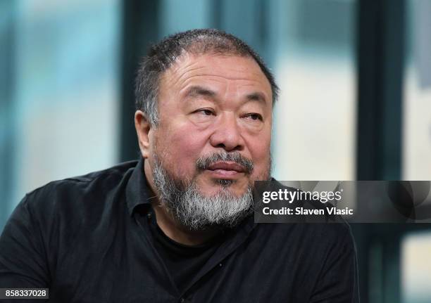 Artist Ai Weiwei visits Build to discuss his documentary "Human Flow" at Build Studio on October 6, 2017 in New York City.