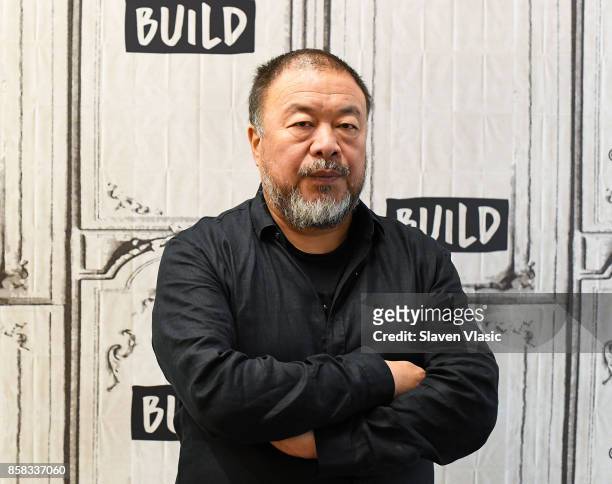 Artist Ai Weiwei visits Build to discuss his documentary "Human Flow" at Build Studio on October 6, 2017 in New York City.