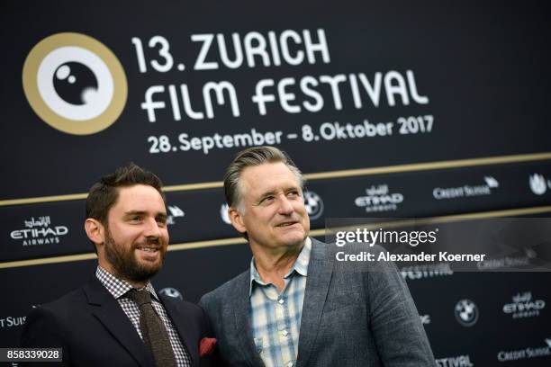 Director Jared Moshe and actor Bill Pullman attend the 'The Ballad of Lefty Brown' premiere at the 13th Zurich Film Festival on October 6, 2017 in...