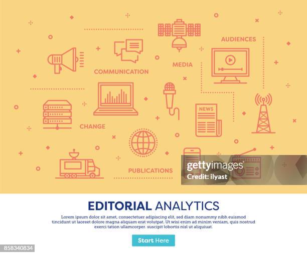 editorial services concept - new television stock illustrations
