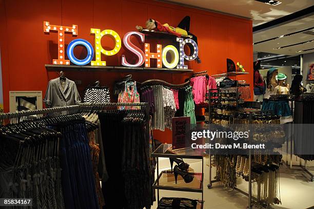 General view on April 1, 2009 of the Top Shop flagship store during the Topshop /Topman preview VIP shopping event on Broadway in New York City,USA.