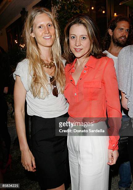 Jessica De Reuter and Chiara De Rege attend the Lake Bell And Nathan Turner Host Dinner For Designer Lyn Devon on April 6, 2009 in West Hollywood...