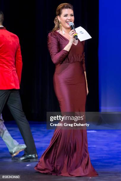 Antonio Jaramillo and Alicia Machado attend the Metropolitan Fashion Week Closing Night Gala at Arcadia Performing Arts Center on October 5, 2017 in...