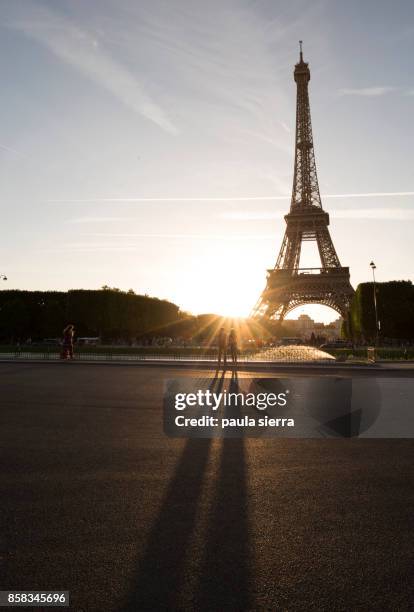 eiffel tower - tourism drop in paris stock pictures, royalty-free photos & images