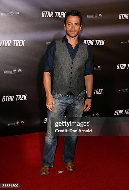 Damian Walshe-Howling arrives for the world premiere of 'Star Trek' at the Sydney Opera House on April 7, 2009 in Sydney, Australia.