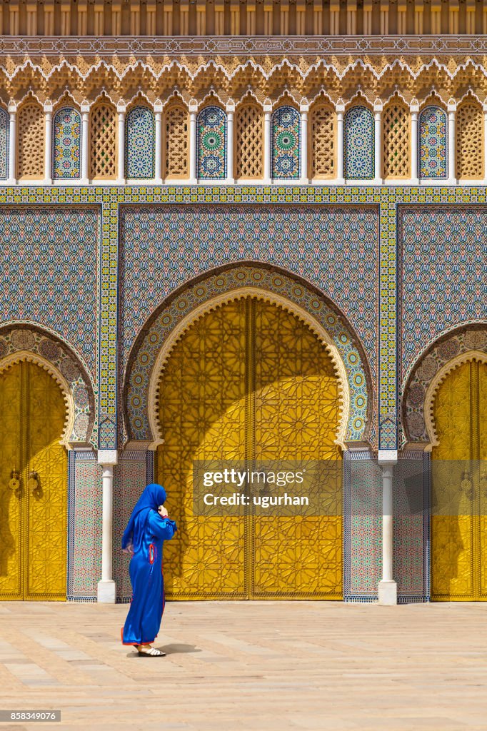 Or portes du palais, Maroc
