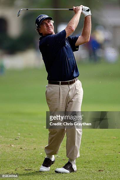 Trevor Dodds hits a shot during the second round of the 2009 Chitimacha Louisiana Open at Le Triomphe Country Club on March 27, 2009 in Broussard,...