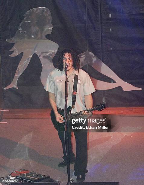 Sevendust guitarist Clint Lowery performs at the House of Blues inside the Mandalay Bay Resort & Casino October 27, 2001 in Las Vegas, Nevada. The...