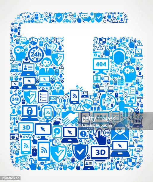 bookmark tech support vector icon pattern - server technician stock illustrations