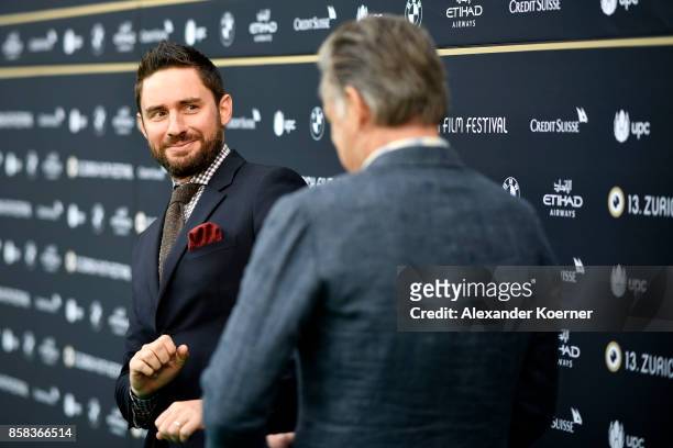 Director Jared Moshe and actor Bill Pullman attend the 'The Ballad of Lefty Brown' premiere at the 13th Zurich Film Festival on October 6, 2017 in...
