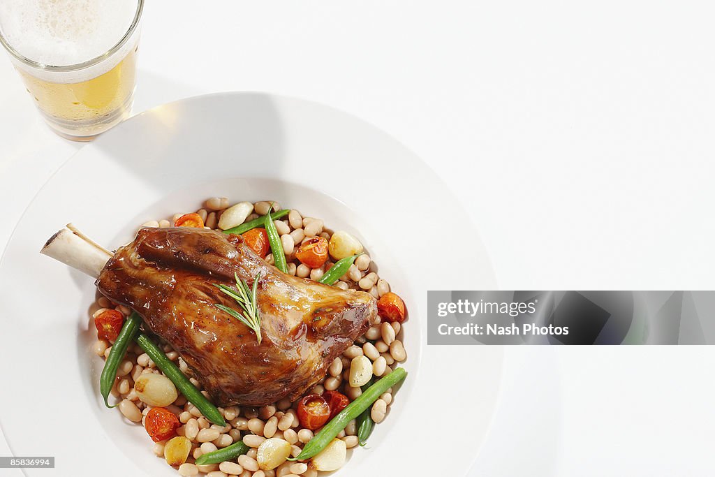 Lamb Shank and beer