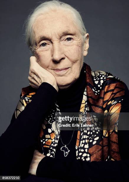 British primatologist, ethologist, anthropologist, and UN Messenger of Peace Jane Goodall of the film 'Jane' poses for a portrait at the 55th New...