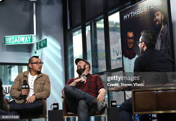 Jon Lung and Brian Louden visit Build to discuss "MythBusters" at Build Studio on October 6, 2017 in New York City.