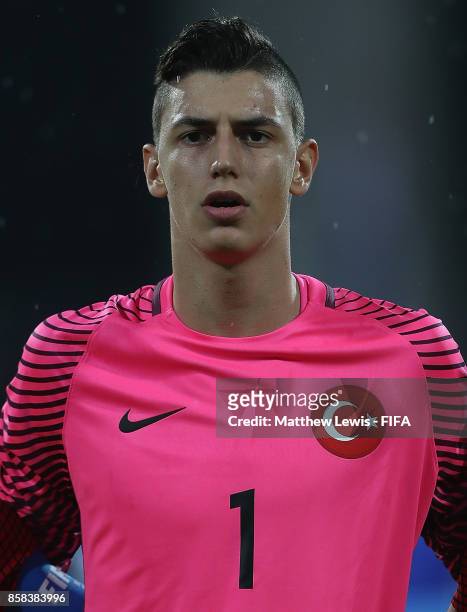 Berke Ozer of Turkey looks on during the FIFA U-17 World Cup India 2017 group B match between New Zealand and Turkey at Dr DY Patil Cricket Stadium...