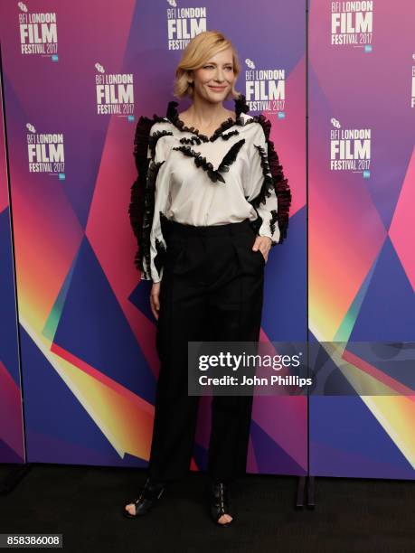 Cate Blanchett attends LFF Connects at the 61st BFI London Film Festival on October 6, 2017 in London, England.