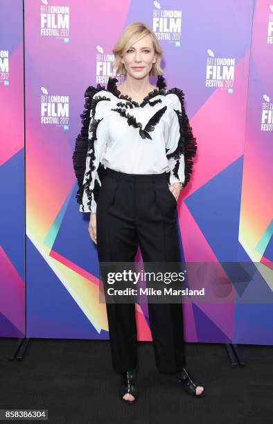 Cate Blanchett attends the LFF Connects: Julian Rosefeldt & Cate Blanchett event at the 61st BFI London Film Festival on October 6, 2017 in London,...