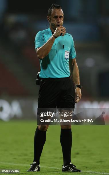 Referee Artur Soares Dias in action during the FIFA U-17 World Cup India 2017 group B match between Paraguay and Mali at Dr DY Patil Cricket Stadium...