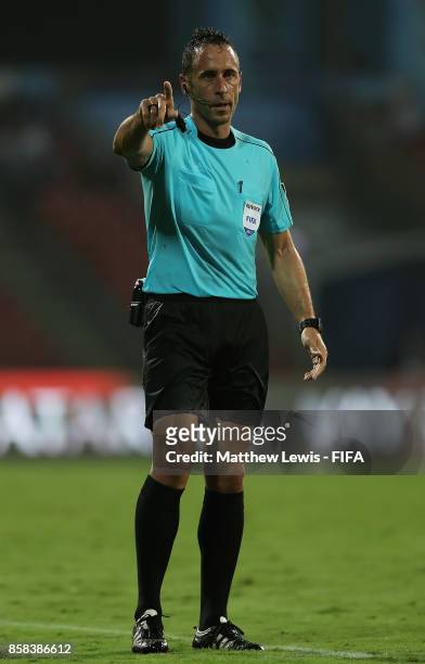 Referee Artur Soares Dias in action during the FIFA U-17 World Cup India 2017 group B match between Paraguay and Mali at Dr DY Patil Cricket Stadium...