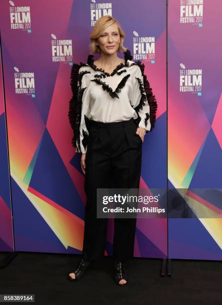 Cate Blanchett attends LFF Connects at the 61st BFI London Film Festival on October 6, 2017 in London, England.