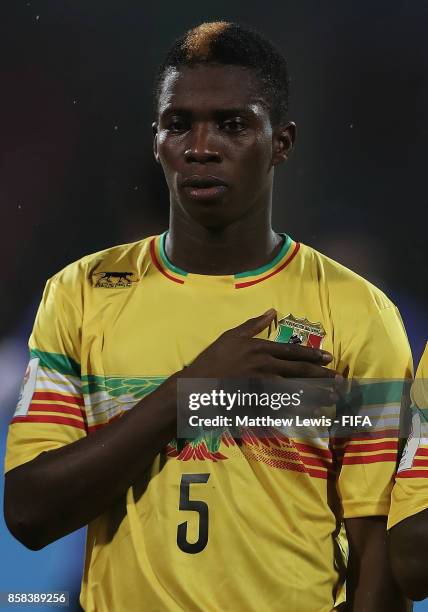 Mamadi Fofana of Mali looks on during the FIFA U-17 World Cup India 2017 group B match between Paraguay and Mali at Dr DY Patil Cricket Stadium on...