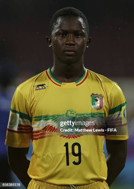 Lassan Ndiaye of Mali looks on during the FIFA U-17 World Cup India 2017 group B match between Paraguay and Mali at Dr DY Patil Cricket Stadium on...