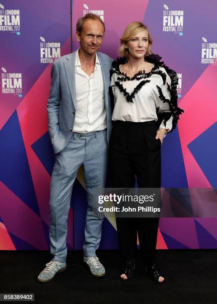 Julian Rosefeldt and Cate Blanchett attend LFF Connects at the 61st BFI London Film Festival on October 6, 2017 in London, England.