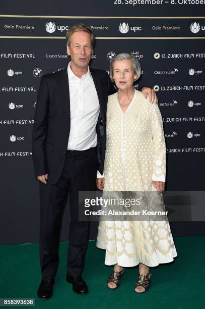 Jonathan Cavendish and Diana Cavendish attend the 'Breathe' premiere at the 13th Zurich Film Festival on October 6, 2017 in Zurich, Switzerland. The...