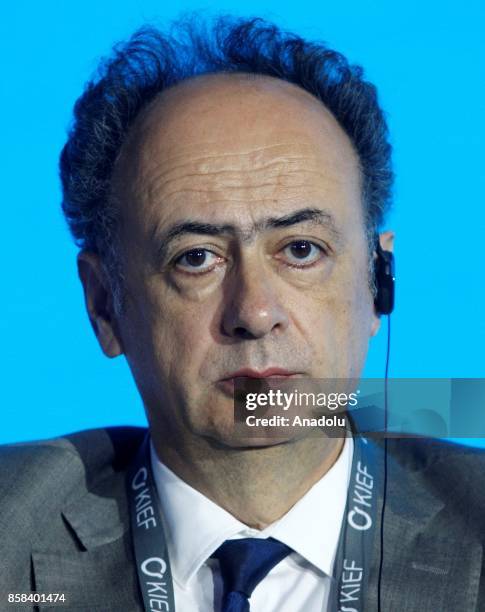 Ambassador, Head of the EU Delegation to Ukraine Hugues Mingarelli attends the "Kyiv International Economic Forum 2017" in Kiev, Ukraine, on October...