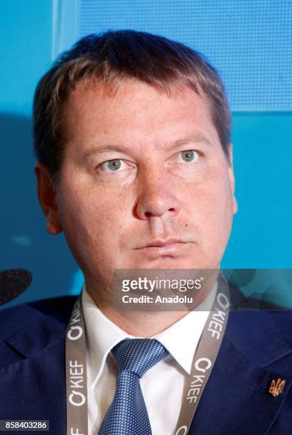 Head of Kherson regional state administration Andriy Gordeev attends the "Kyiv International Economic Forum 2017" in Kiev, Ukraine, on October 06,...