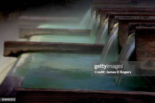 japanese hot springs - hot spring stock pictures, royalty-free photos & images