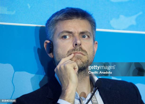 Chairman of the venture capital fund "Nextury Ventures" Ilja Laurs attends the "Kyiv International Economic Forum 2017" in Kiev, Ukraine, on October...