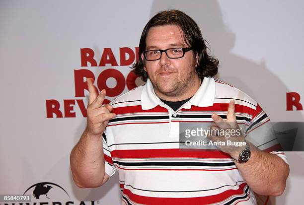 Actor Nick Frost attends the 'The boat that rocked' premiere on April 7, 2009 in Berlin, Germany.