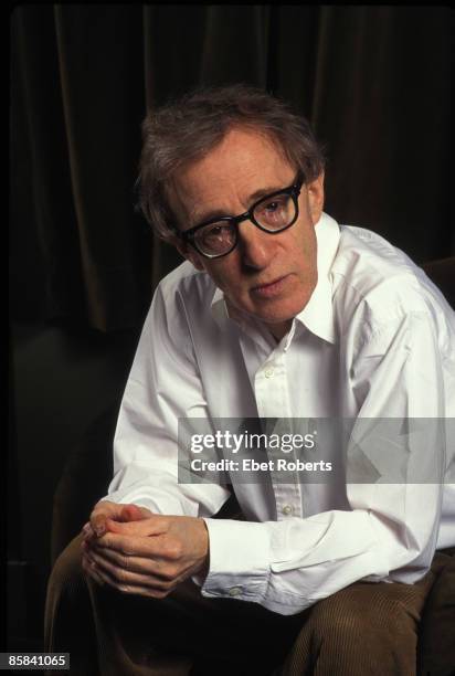 Photo of Woody ALLEN; Woody Allen at his studio, The Cutting Room in NYC 2/6/96