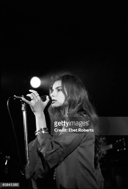 Hope Sandoval performing with Mazzy Star at Woody's in New York City on August 9, 1990.