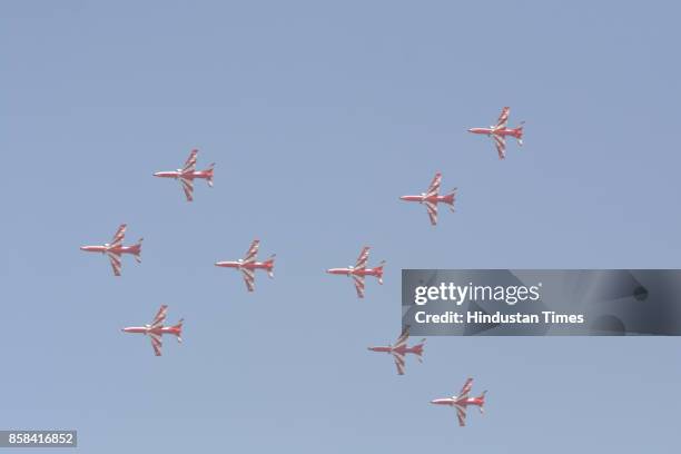 The air warriors on Friday put up a full dress rehearsal ahead of the 85th anniversary of the IAF on October 8. The front lines fighter aircraft...