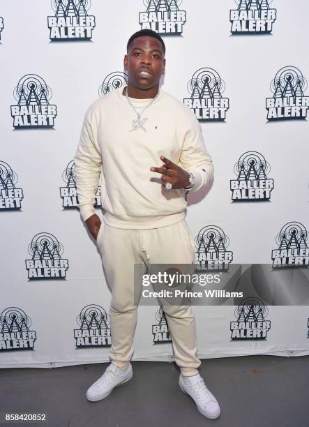 Rapper Casanova attends Baller Alert's Bowl With a Baller at Basement Bowl on October 5, 2017 in Miami, Florida.