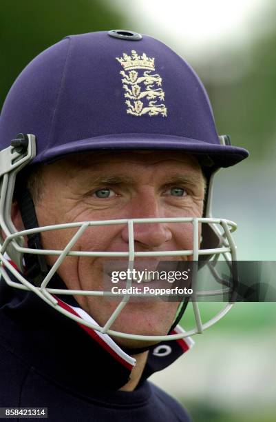 Alec Stewart of England during net practice at Trent Bridge in Nottingham, England on May 5, 2000.