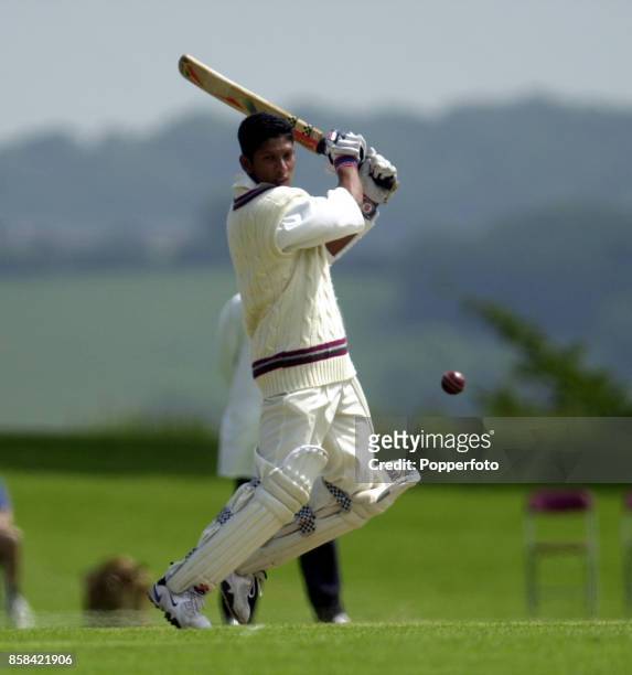 Ramnaresh Sarwan of the West Indies batting during the Tour match between West Indies and Zimbabwe as part of Zimbabwe's Tour of England on June 12,...