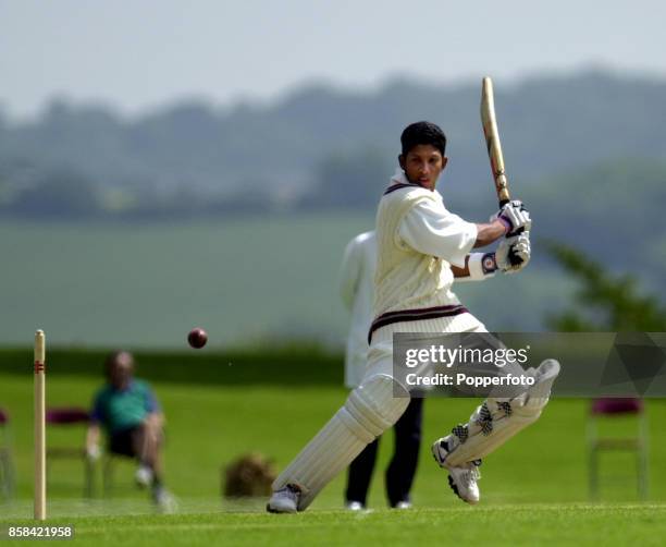 Ramnaresh Sarwan of the West Indies batting during the Tour match between West Indies and Zimbabwe as part of Zimbabwe's Tour of England on June 12,...