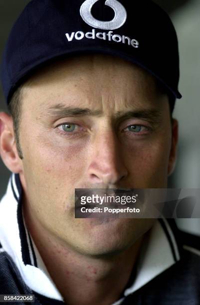 England Captain Nasser Hussain during a press conference at Lord's Cricket Ground in London on July 21, 2000.
