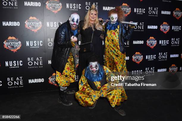 Gemma Collins attends the 'Shocktober' press night at Tulleys Farm on October 6, 2017 in Crawley, West Sussex.