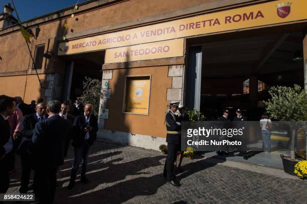 Entry of the new Farmer's Market of San Teodoro at Circus Maximus on 06 October 2017 in Rome, Italy.