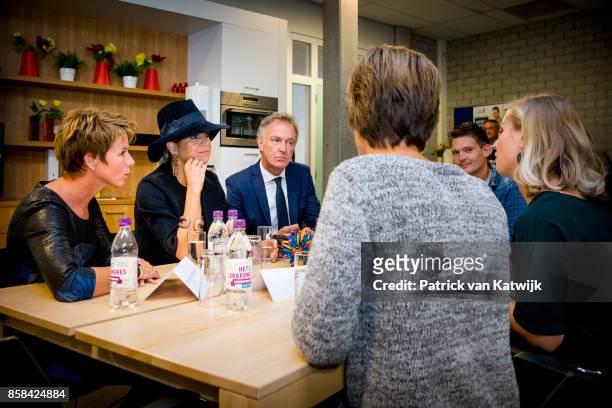 Queen Maxima of The Netherlands visits 5th Teacher's Congress the on October 5, 2017 in Amersfoort, Netherlands. The conference, organized by the...